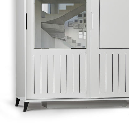 Ντουλάπα 140x216x60 εκ Λευκό 801CMY3415