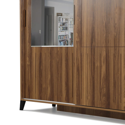 Ντουλάπα 180x216x60 εκ Καρυδί 801CMY3419
