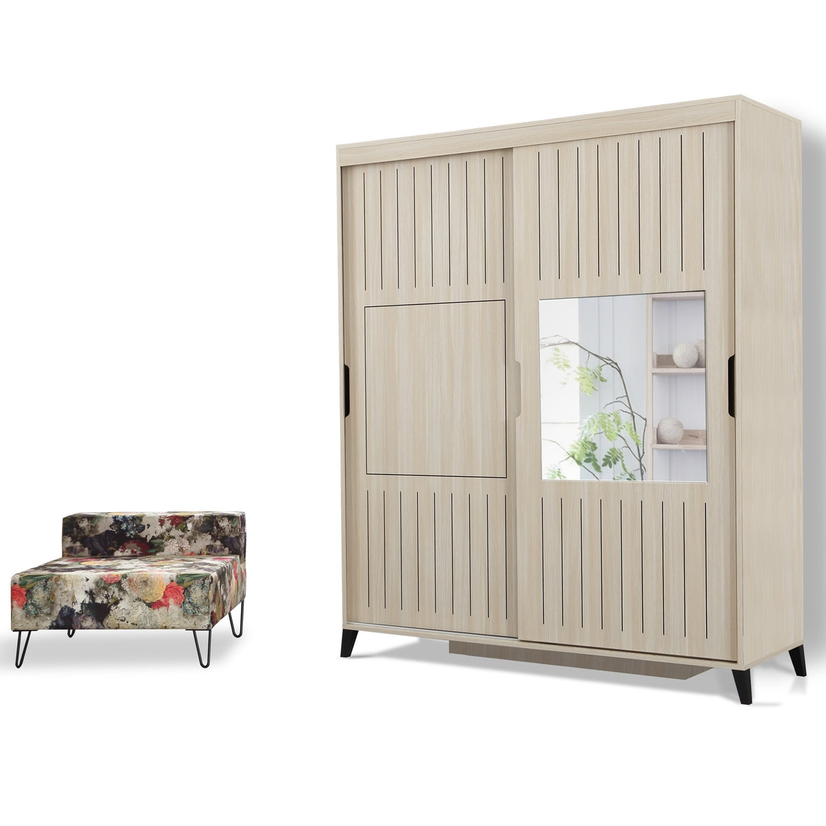 Ντουλάπα 160x216x60 εκ Δρυς 801CMY3429