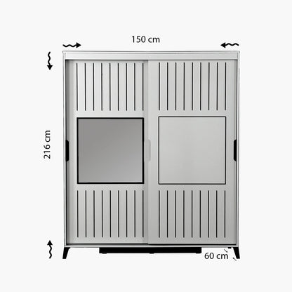 Ντουλάπα 150x216x60 εκ Δρυς 801CMY3430