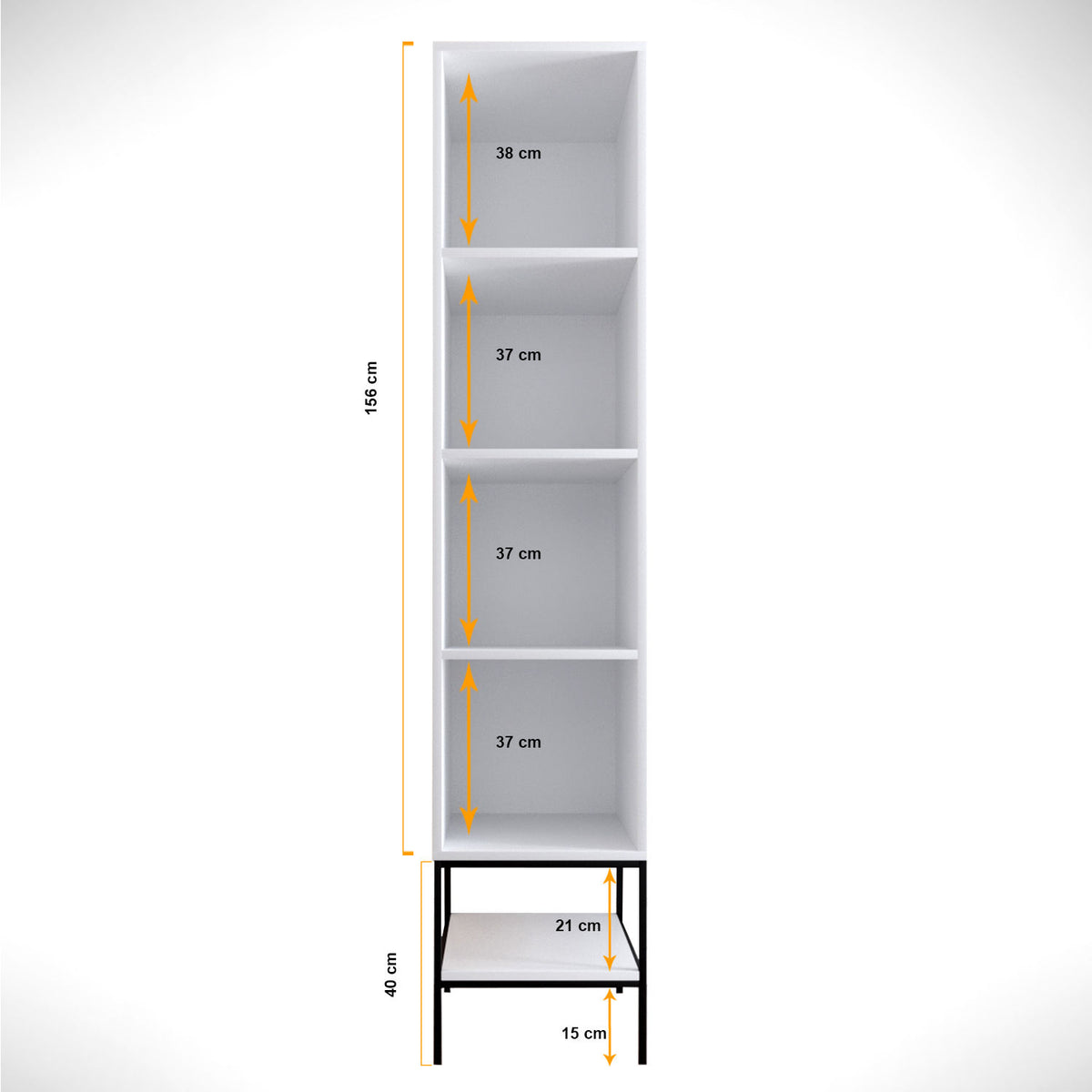 Ντουλάπα 42x200x50 εκ Λευκό 801CMY3434
