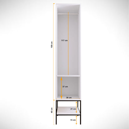 Ντουλάπα 42x200x50 εκ Λευκό 801CMY3434