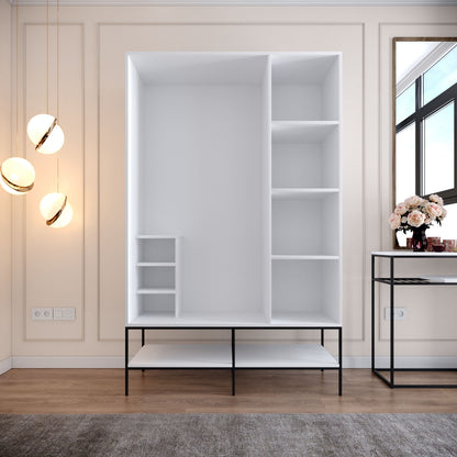 Ντουλάπα 126x200x50 εκ Λευκό 801CMY3436
