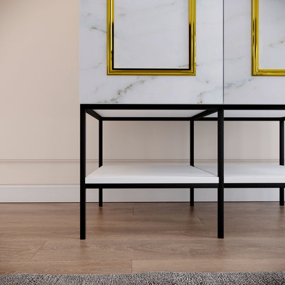 Ντουλάπα 126x200x50 εκ White Black Gold 801CMY3439