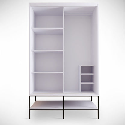 Ντουλάπα 120x200x57 εκ White Black Gold 801CMY3443