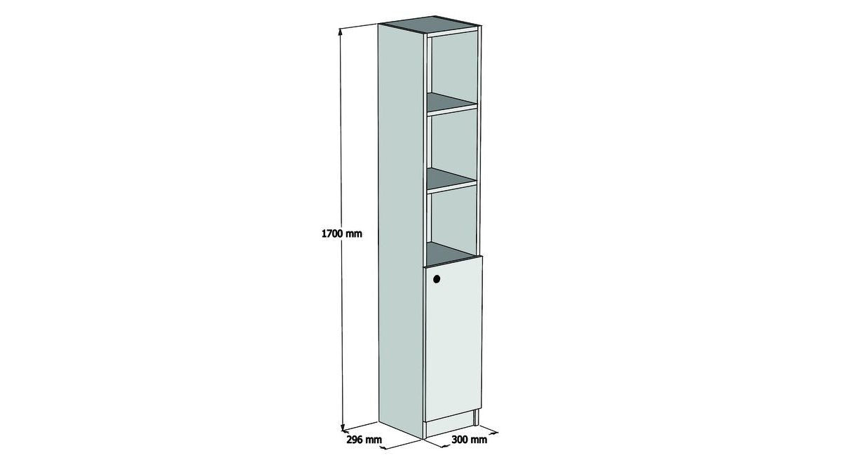 Ντουλάπι Στήλη Μπάνιου 30x170x6 εκ. Λευκό | 802CLP3902