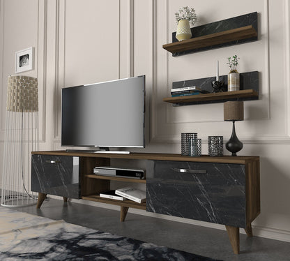 Έπιπλο Τηλεόρασης TV Βάση Σύνθεση Καρυδί Marble | 804TRH3046