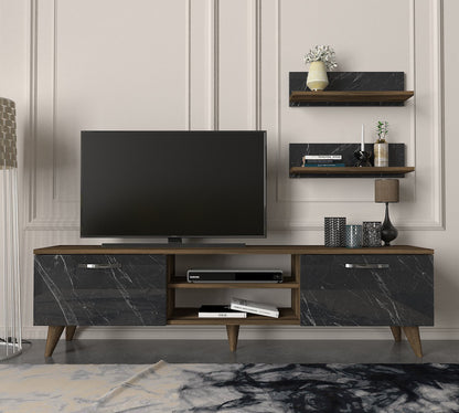 Έπιπλο Τηλεόρασης TV Βάση Σύνθεση Καρυδί Marble | 804TRH3046