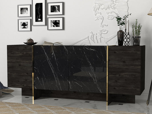 Μπουφές Μαύρο
Χρυσό 180x46,6x75,5cm | 804TRH3522