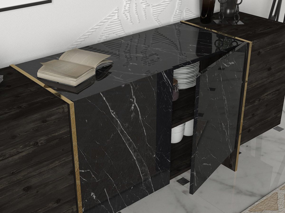 Μπουφές Μαύρο
Χρυσό 180x46,6x75,5cm | 804TRH3522