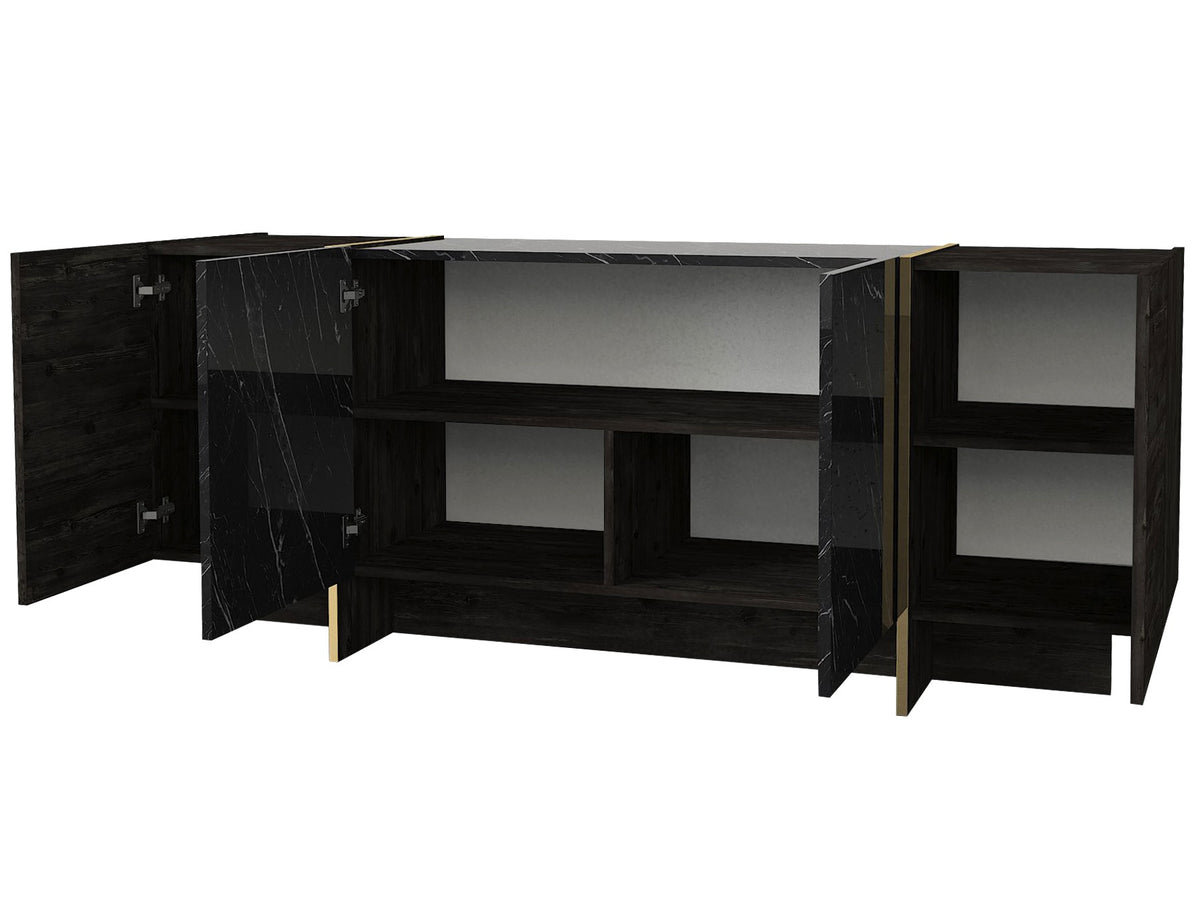 Μπουφές Μαύρο
Χρυσό 180x46,6x75,5cm | 804TRH3522