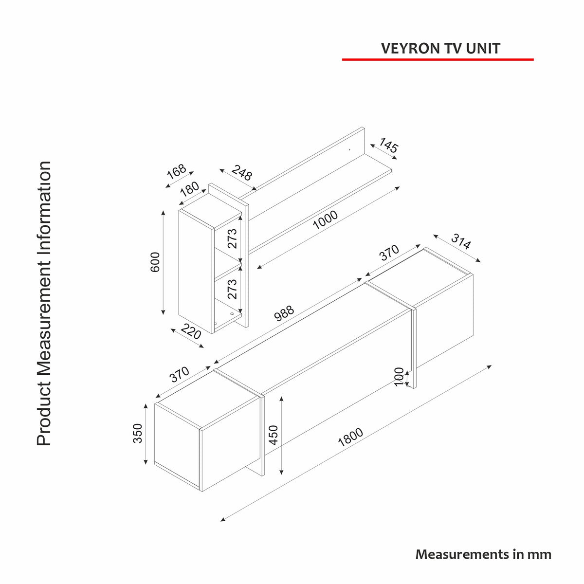 Έπιπλο Τηλεόρασης TV Βάση Σύνθεση Travertine Sandstone | 804TRH4919