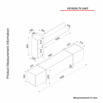 Έπιπλο Τηλεόρασης TV Βάση Σύνθεση Travertine Sandstone | 804TRH4919