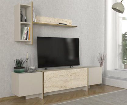 Έπιπλο Τηλεόρασης TV Βάση Σύνθεση Travertine Sandstone | 804TRH4919