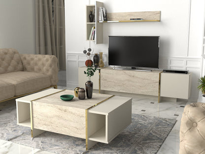 Έπιπλο Τηλεόρασης TV Βάση Σύνθεση Travertine Sandstone | 804TRH4919