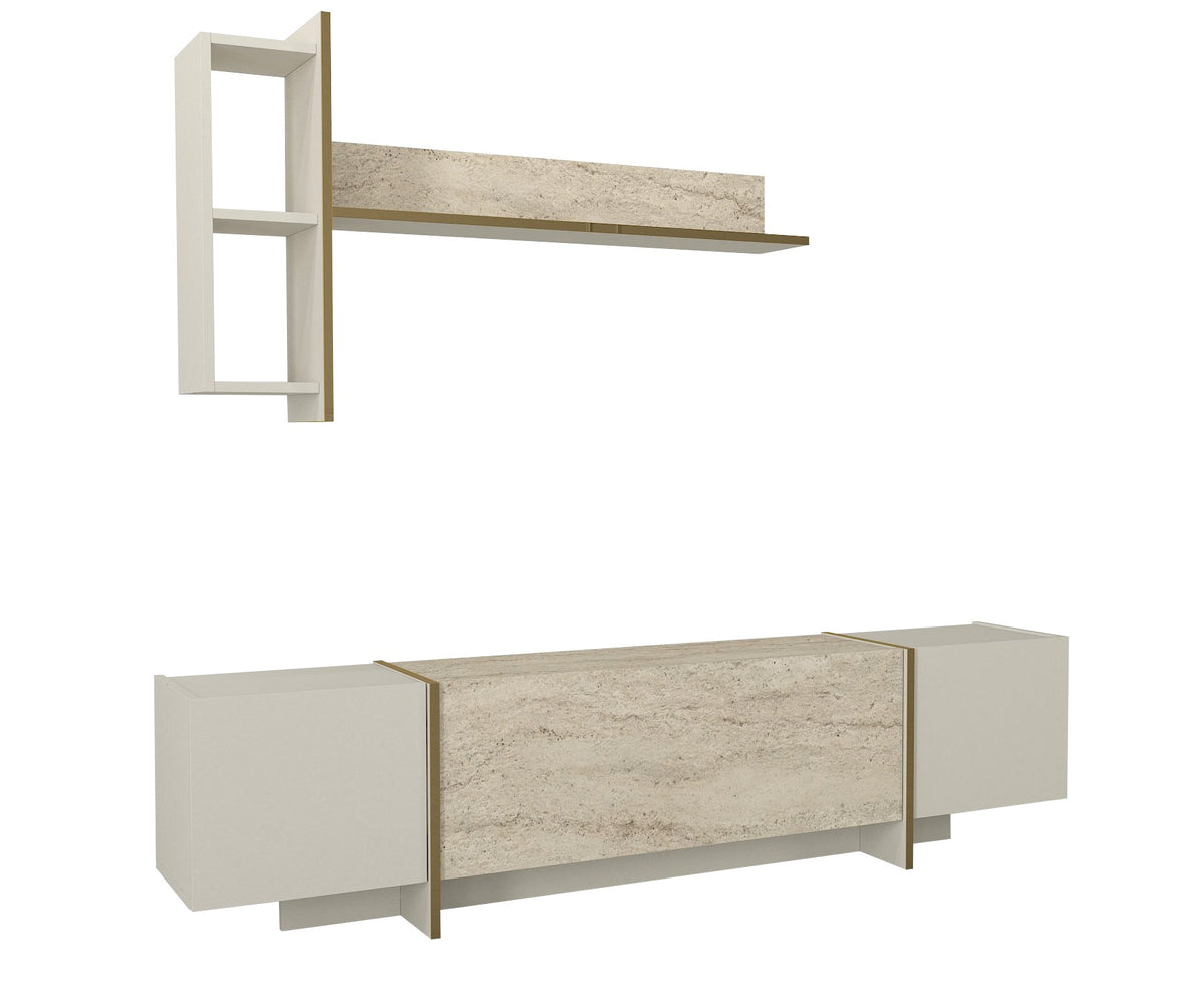 Έπιπλο Τηλεόρασης TV Βάση Σύνθεση Travertine Sandstone | 804TRH4919