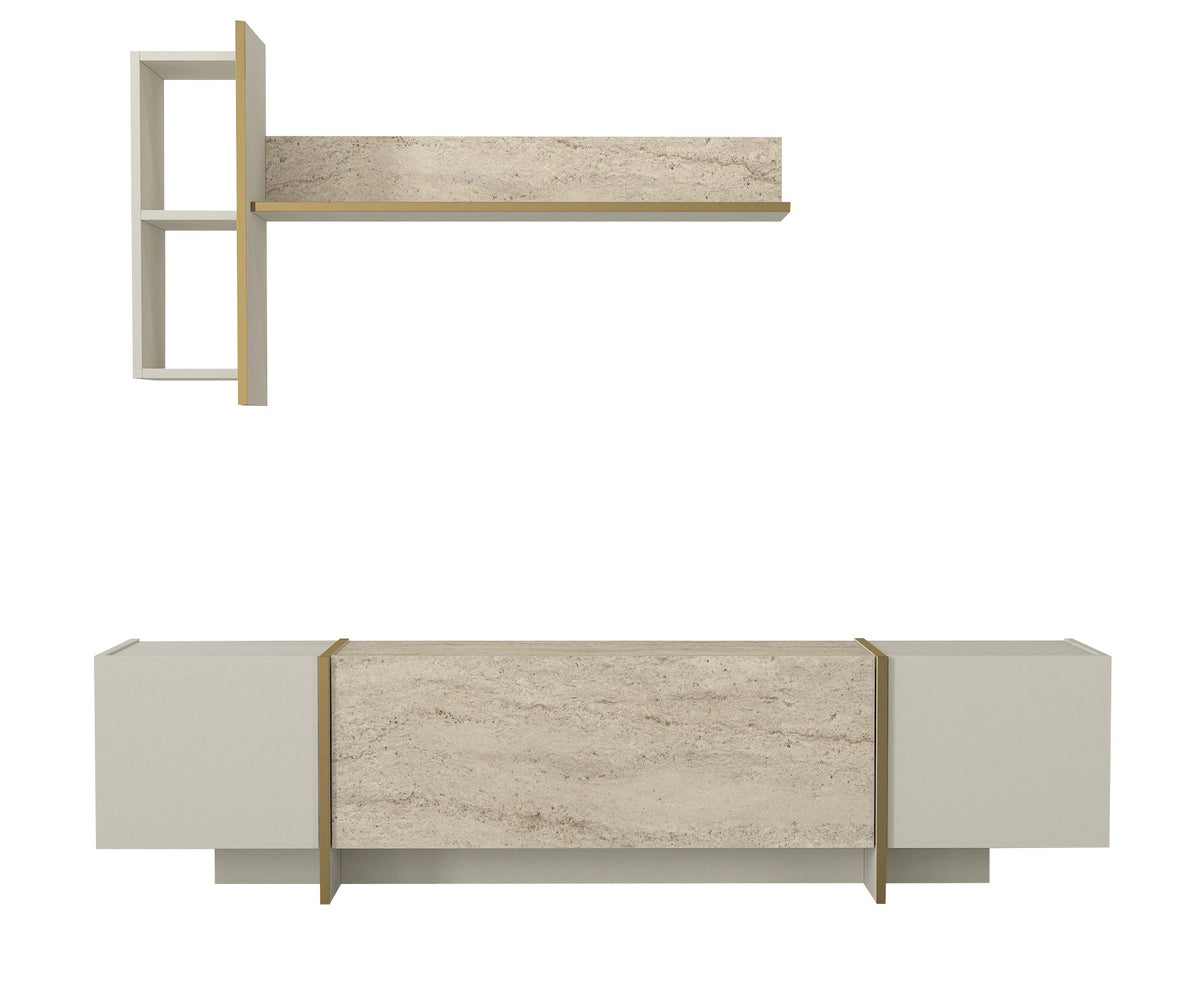 Έπιπλο Τηλεόρασης TV Βάση Σύνθεση Travertine Sandstone | 804TRH4919