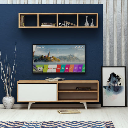Έπιπλο Τηλεόρασης TV Βάση Σύνθεση Δρυς Λευκό | 811MDD3006