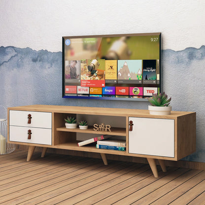 Έπιπλο Τηλεόρασης TV Βάση Σύνθεση Δρυς Λευκό | 811MDD3012