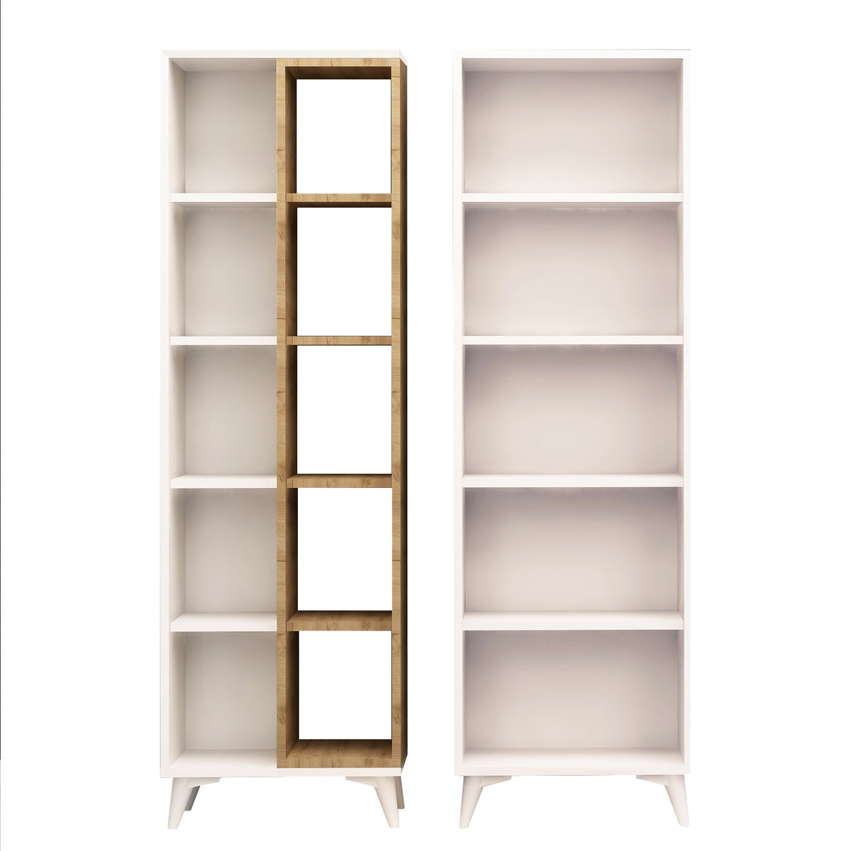 Βιβλιοθήκη 50 × 25 × 162 εκ. Δρυς Λευκό GR811MDD3601