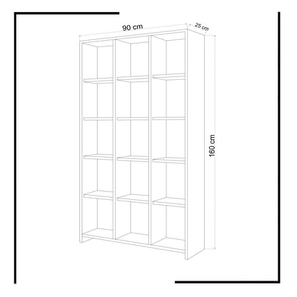 Βιβλιοθήκη 90 × 25 × 160 εκ. Λευκό GR811MDD3605