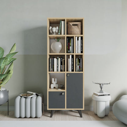 Βιβλιοθήκη 60 × 30 × 170 εκ. Ανθρακί Δρυς GR811MDD3609