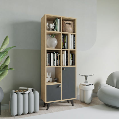 Βιβλιοθήκη 60 × 30 × 170 εκ. Ανθρακί Δρυς GR811MDD3609