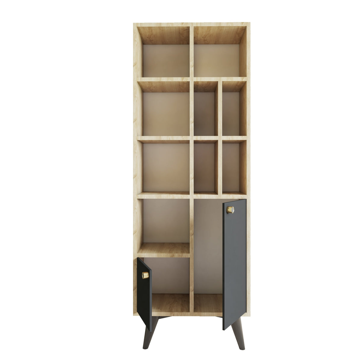 Βιβλιοθήκη 60 × 30 × 170 εκ. Ανθρακί Δρυς GR811MDD3609