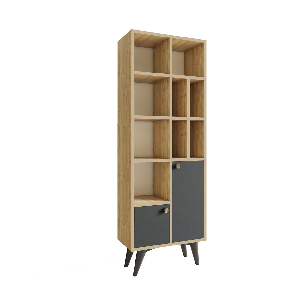Βιβλιοθήκη 60 × 30 × 170 εκ. Ανθρακί Δρυς GR811MDD3609
