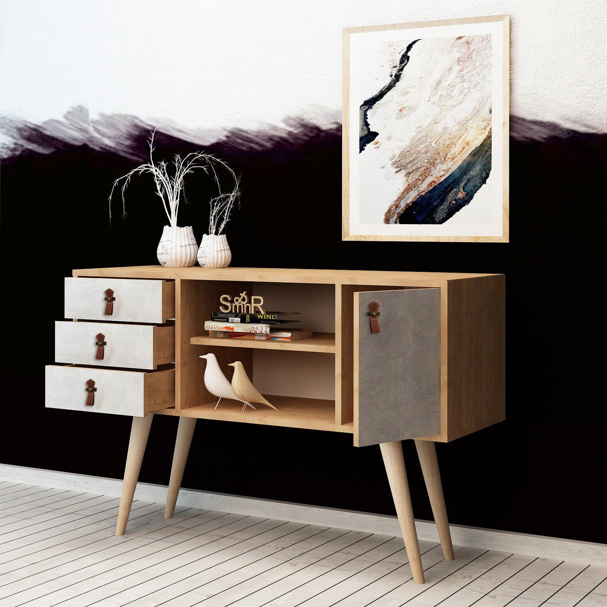 Μπουφές Δρυς
Λευκό 120x40x80cm | 811MDD3911