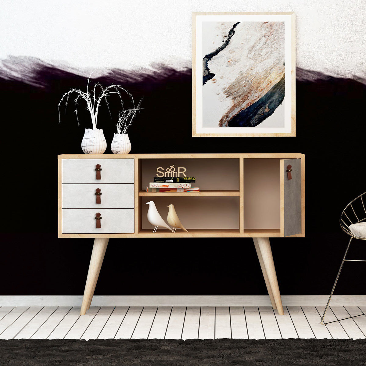 Μπουφές Δρυς
Λευκό 120x40x80cm | 811MDD3911