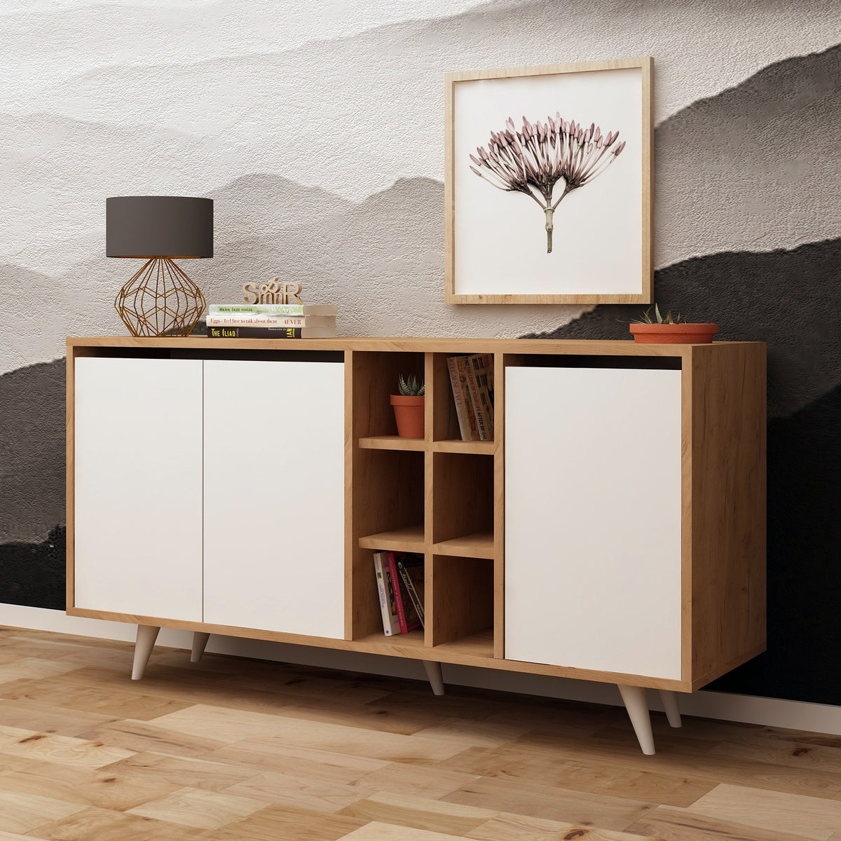 Μπουφές Δρυς
Λευκό 140x40x86cm | 811MDD3913