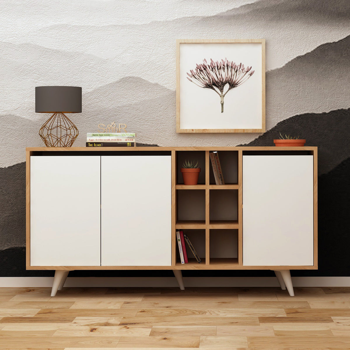 Μπουφές Δρυς
Λευκό 140x40x86cm | 811MDD3913