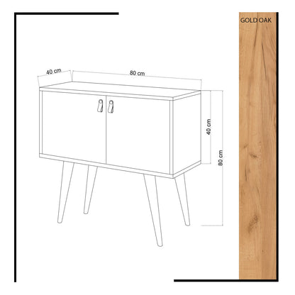 Μπουφές Δρυς
Λευκό 80x40x80cm | 811MDD3915