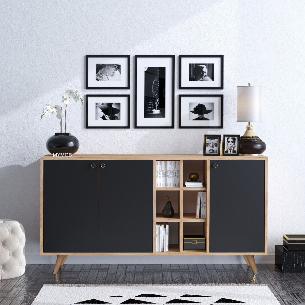 Μπουφές Δρυς
Μαύρο 140x89x40cm | 811MDD4117