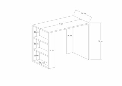 Γραφείο Υπολογιστή και Μελέτης 90x70x50 εκ. Λευκό | 835PUQ2836