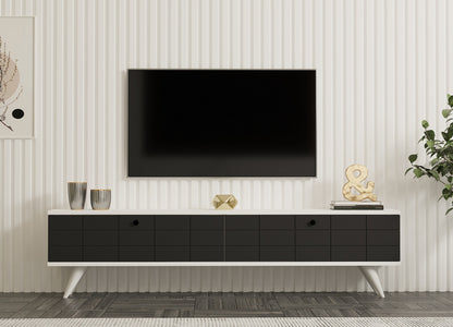Έπιπλο Τηλεόρασης TV Βάση Σύνθεση Ανθρακί Λευκό | 835PUQ3001