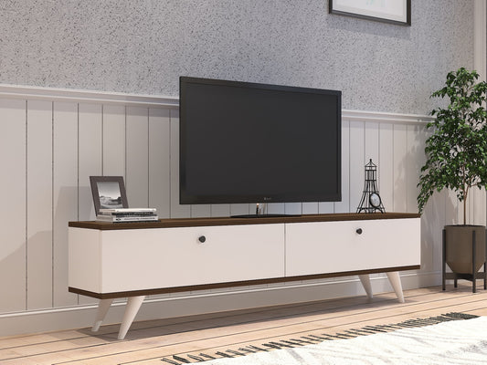 Έπιπλο Τηλεόρασης TV Βάση Σύνθεση Λευκό walnut | 835PUQ3021