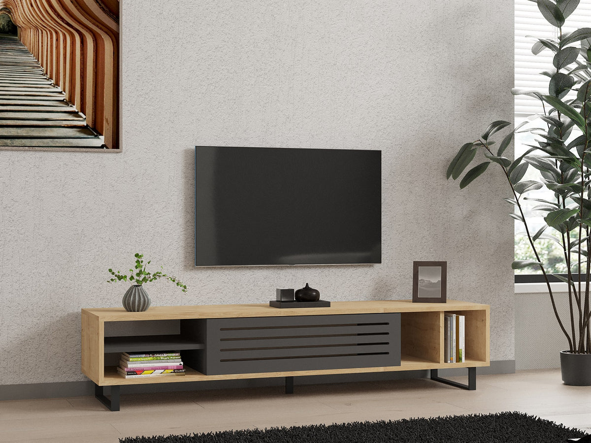 Έπιπλο Τηλεόρασης TV Βάση Σύνθεση Sapphire Ανθρακί | 835PUQ3024