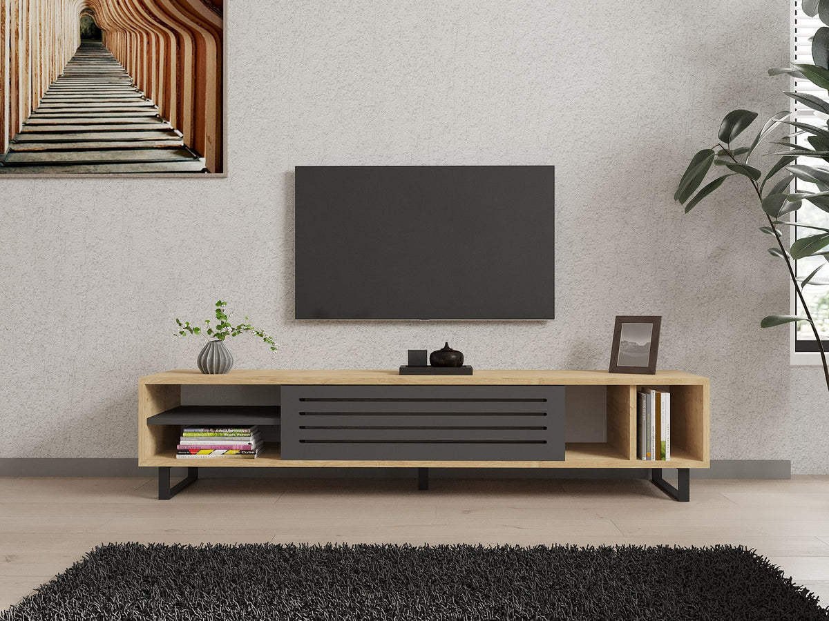 Έπιπλο Τηλεόρασης TV Βάση Σύνθεση Sapphire Ανθρακί | 835PUQ3024