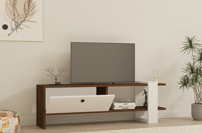 Έπιπλο Τηλεόρασης TV Βάση Σύνθεση Καρυδί Λευκό | 835PUQ3025
