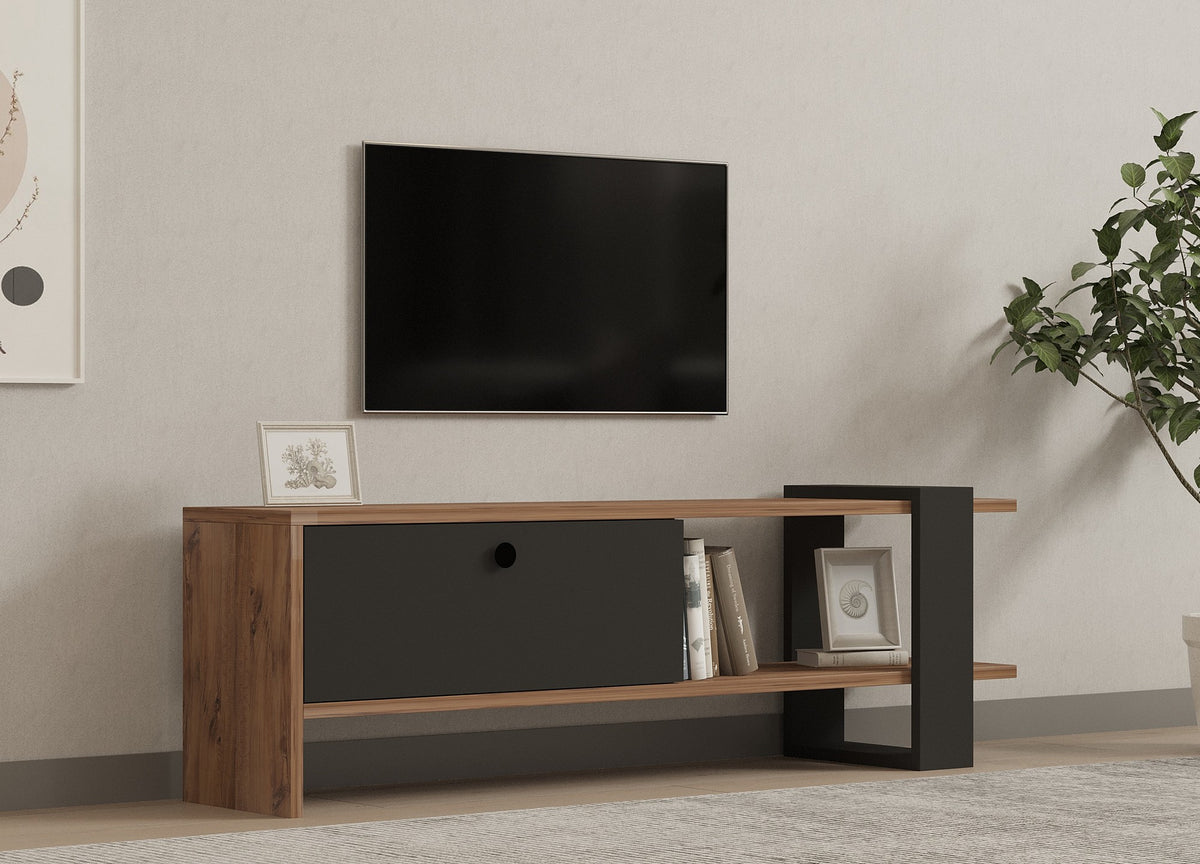 Έπιπλο Τηλεόρασης TV Βάση Σύνθεση Δρυς Ανθρακί | 835PUQ3030