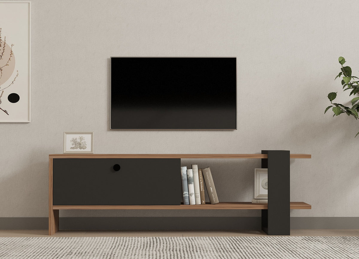 Έπιπλο Τηλεόρασης TV Βάση Σύνθεση Δρυς Ανθρακί | 835PUQ3030