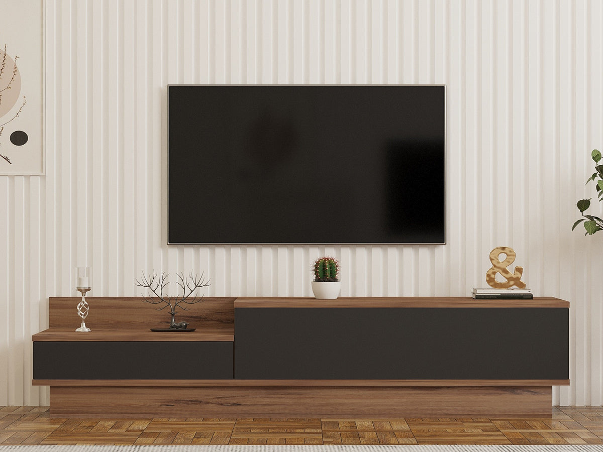 Έπιπλο Τηλεόρασης TV Βάση Σύνθεση Atlantic Pine Ανθρακί | 835PUQ3046