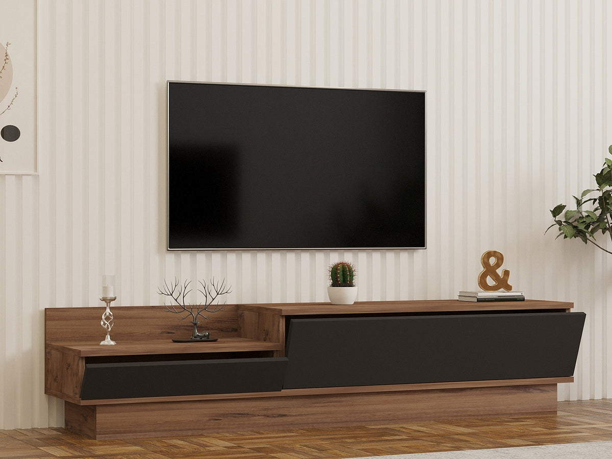 Έπιπλο Τηλεόρασης TV Βάση Σύνθεση Atlantic Pine Ανθρακί | 835PUQ3046