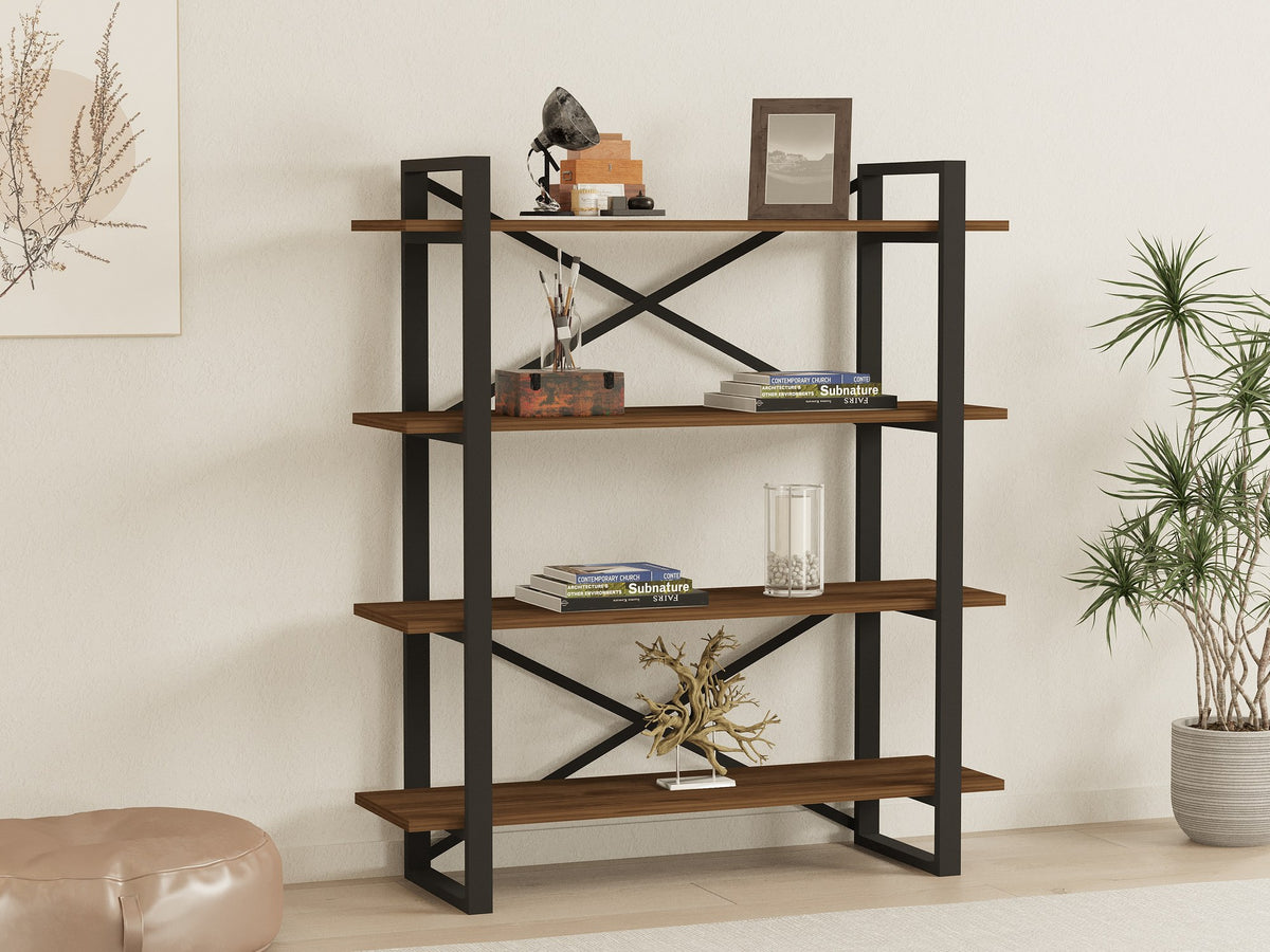 Βιβλιοθήκη 106 × 33 × 120 εκ. Καρυδί GR835PUQ3608