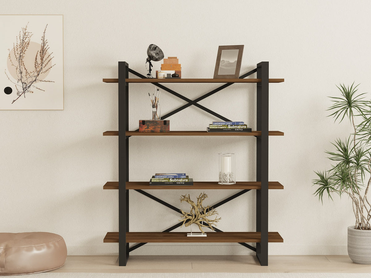 Βιβλιοθήκη 106 × 33 × 120 εκ. Καρυδί GR835PUQ3608