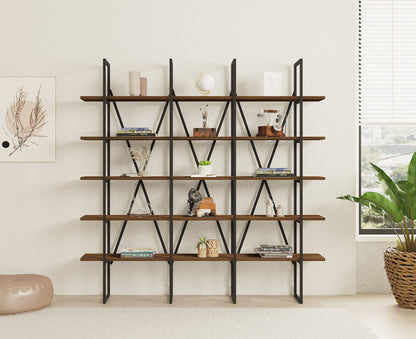 Βιβλιοθήκη 160 × 26 × 160 εκ. Καρυδί Μαύρο GR835PUQ3626