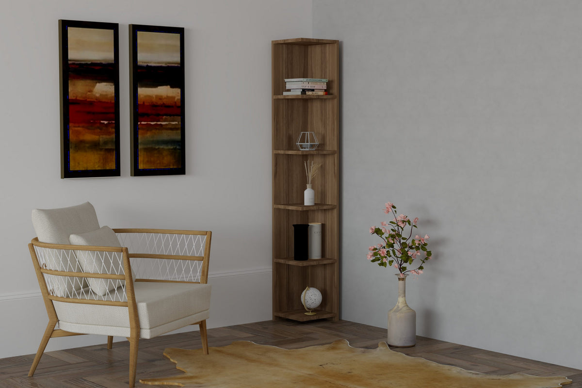 Βιβλιοθήκη 25 × 25 × 160 εκ. Καρυδί GR835PUQ3696