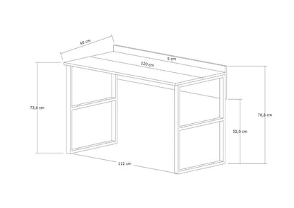 Γραφείο 112x60x78,8 εκ. Ζαφειρί / Μαύρο 835PUQ3832